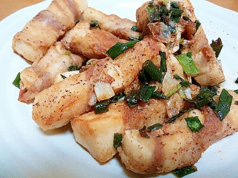 かさマシおかず!高野豆腐の肉巻き☆ネギ塩ソース
